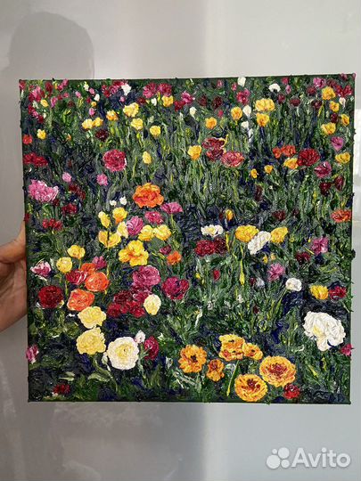 Картина маслом на холсте цветы