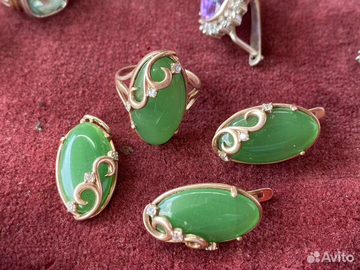 Серьги кольца серебро