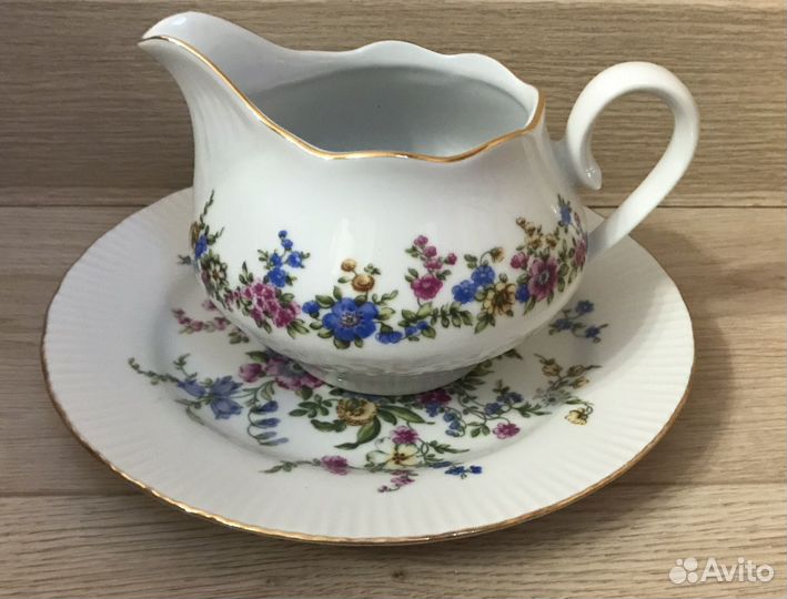 Масленка, соусница ilmenau, фарфор СССР