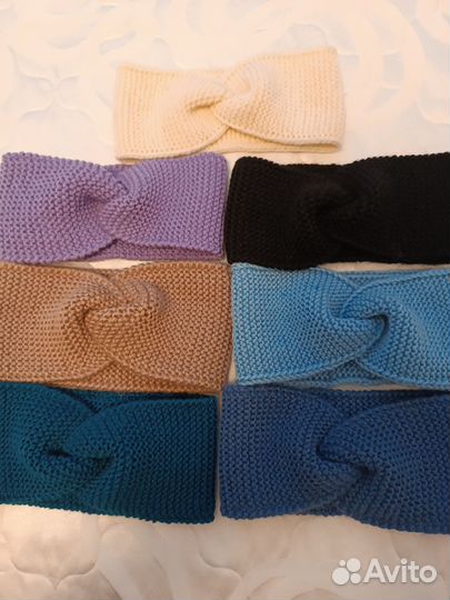 Повязка на голову вязаная