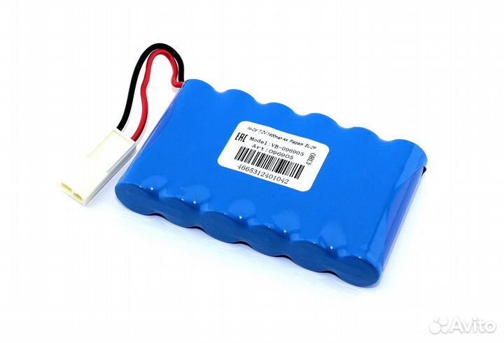 Аккумулятор Ni-Cd 7.2V 1400 mAh AA Flatpack EL-2P