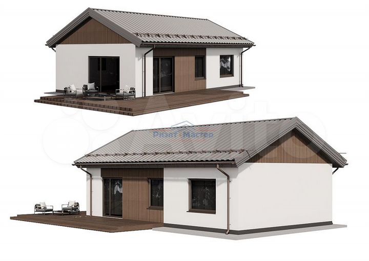 Коттедж 107 м² на участке 6 сот.