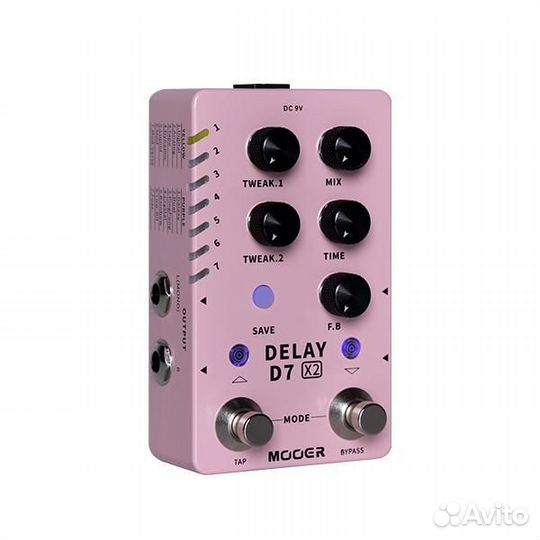 Педаль эффектов Mooer D7 Delay X2