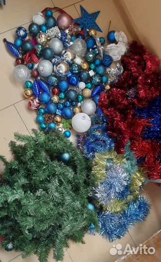 Елка искусственная,шлейф,гирлянда