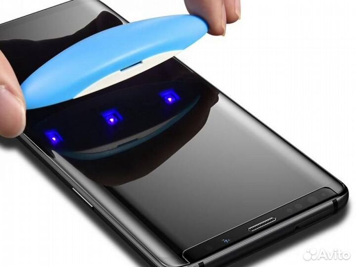 3D Защитное Стекло на samsung S9 Plus (с уф клеем)