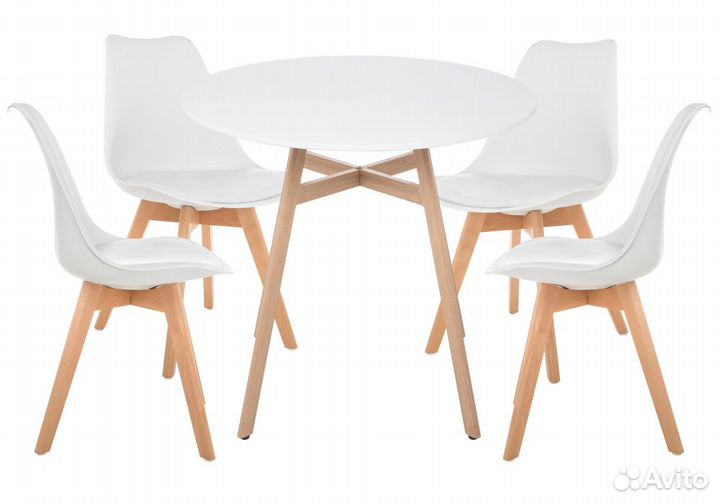 Обеденная группа Номиа 80 white - wood