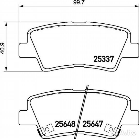 Колодки тормозные дисковые зад NP6036 nissh