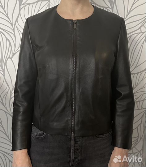 Кожаная куртка Massimo Dutti, размер М