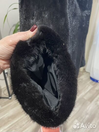Шуба норковая 46 48 черная автоледи