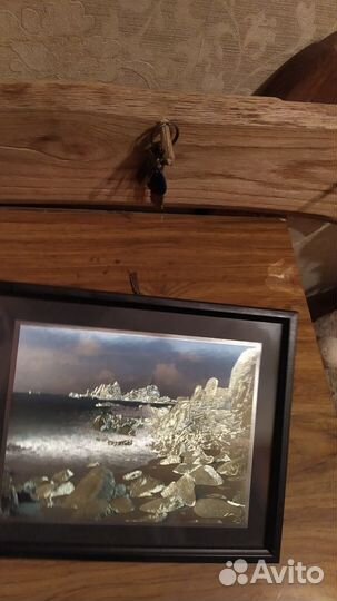 Картина морской берег в рамке современный дизайн