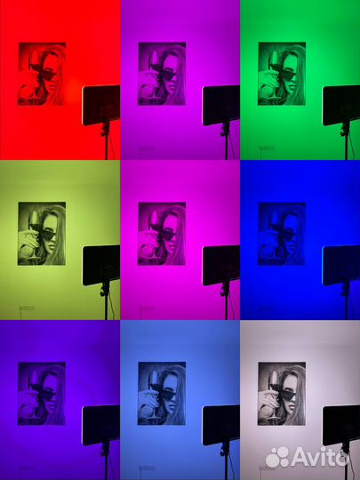 Свет для фото и видео RGB + маленький штатив