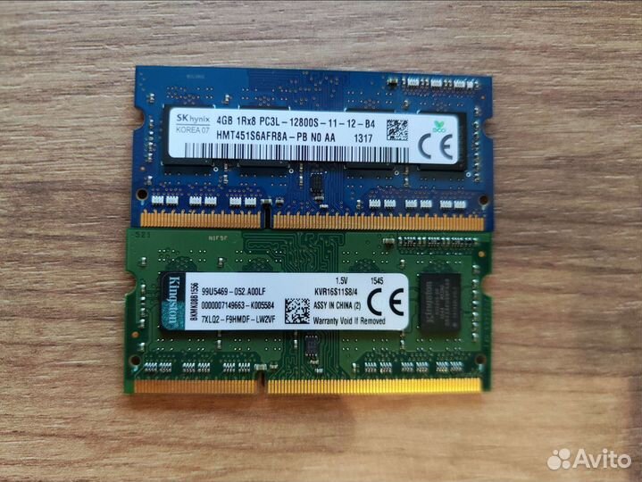 Оперативная память для ноутбука 4gb
