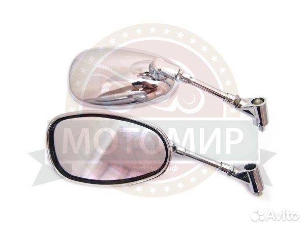 Зеркала (012) d10 Каплевидные объемные хром (крепк