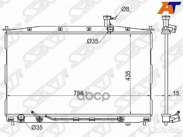 Радиатор Hyundai Santa Fe 05-12 HY0006-2.2D Sat