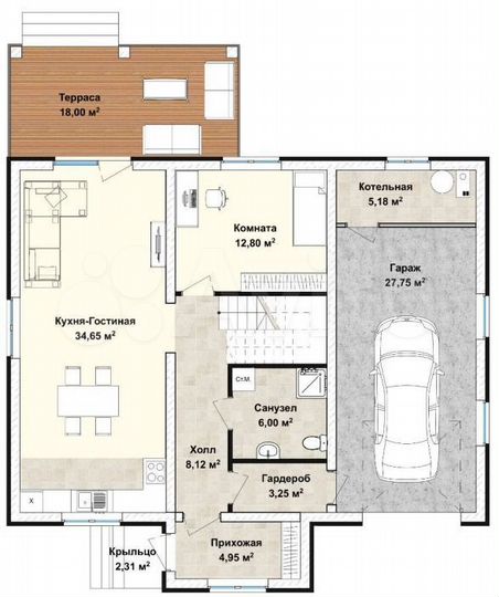 Дом 188 м² на участке 6,9 сот.
