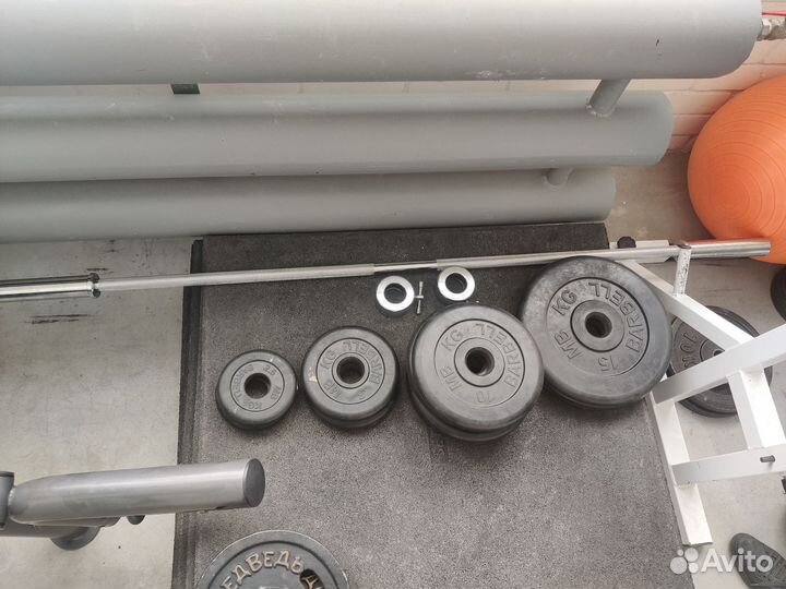 Штанга с блинами