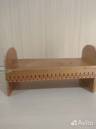 Кроватка для куклы деревянная СССР