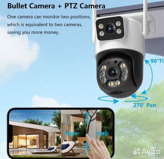 Камера видеонаблюдения с двумя объективами ICsee