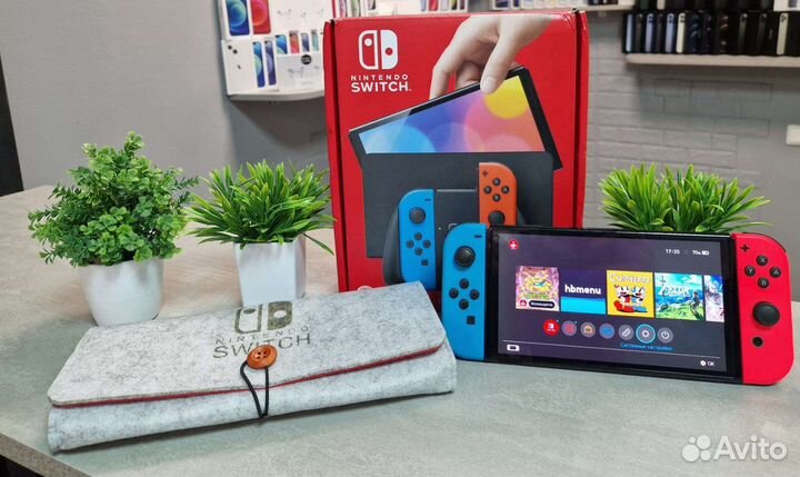 Чипованная Nintendo Switch Oled 300Gb + 40Игр