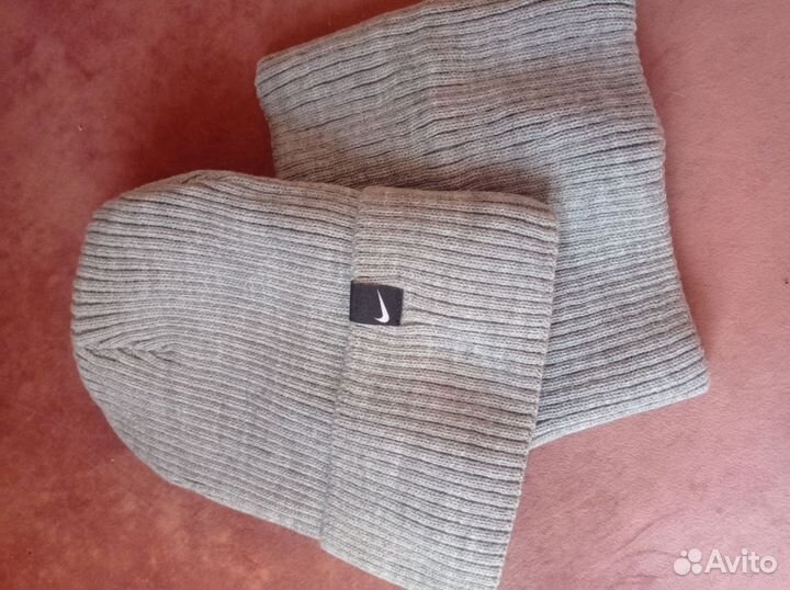 Набор шапка снуд серый унисекс