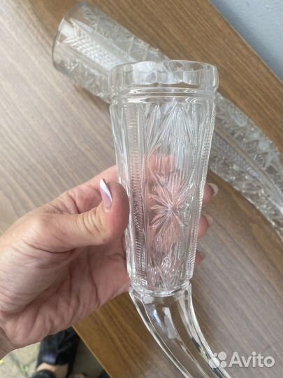 Рог изобилия,большой хрустальный Ретро