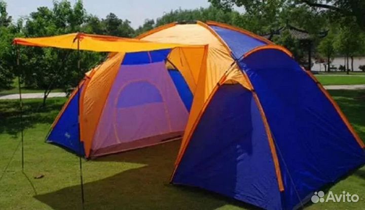 Палатка туристическая 4 местная с тамбуром 1455