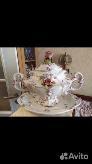 Старинная Большая керамическая ваза