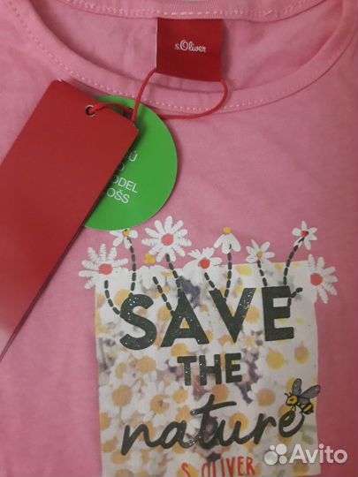 Новые футболки S.Oliver для девочки, 92см