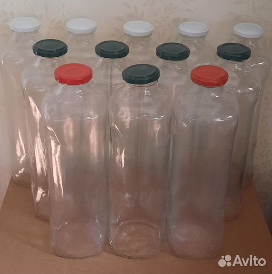 Бутылки литровые стеклянные