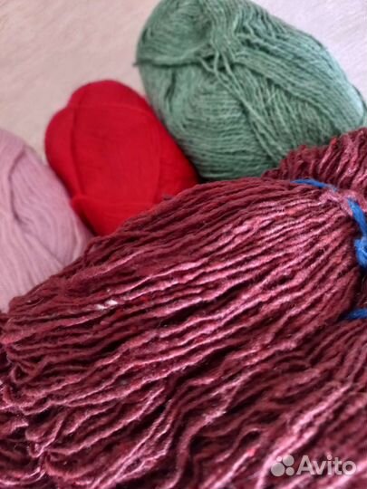 Пряжа набором, шерсть, новая