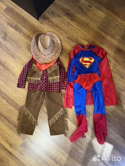 Карнавальные костюмы на утреник ковбой и супермен