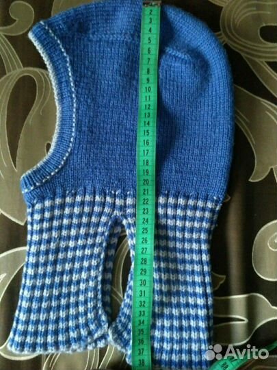 Шапка шлем 5-10лет (3шт) ручная работа