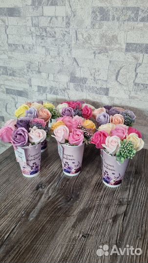 Букеты из мыльных цветов