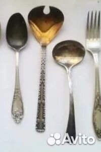Мельхиоровые ложки, вилки