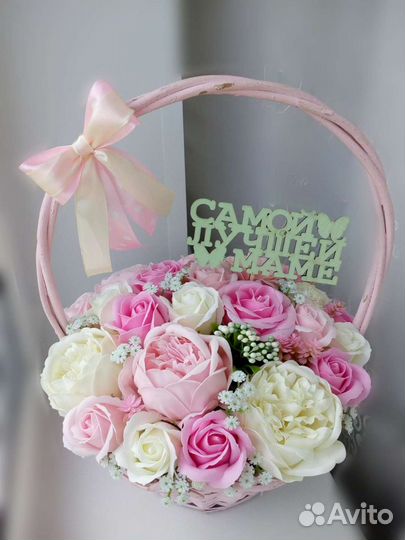 Букет из мыльных роз