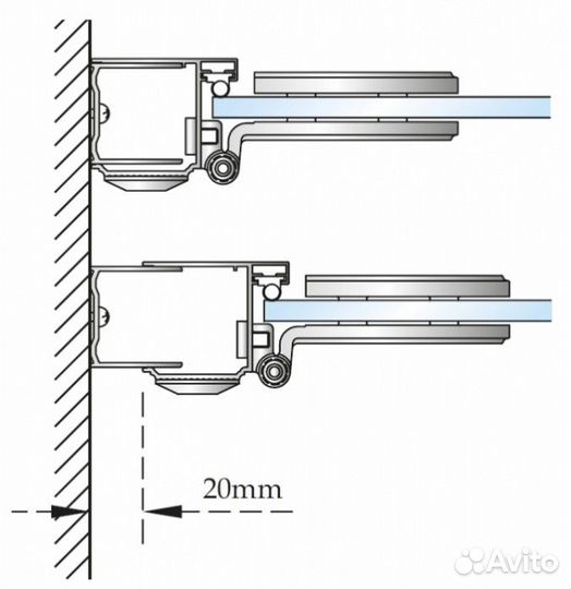 Душевая дверь Burlington Hinged Door C16+C21+C16