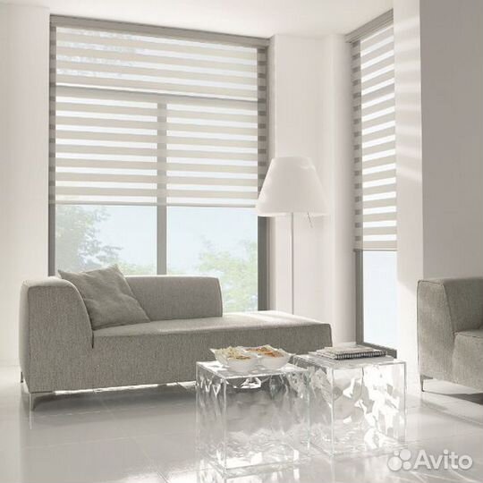 Рулоная штора день ночь