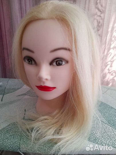 Учебная голова манекен натуральный