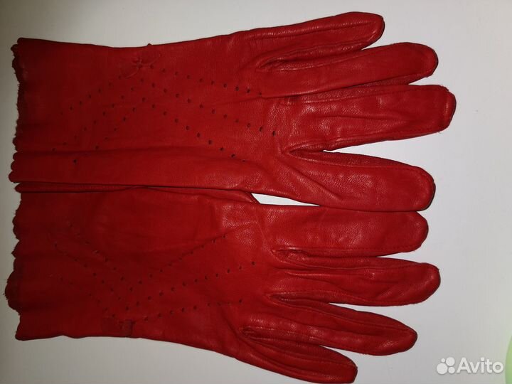Перчатки женские кожаные размер 7
