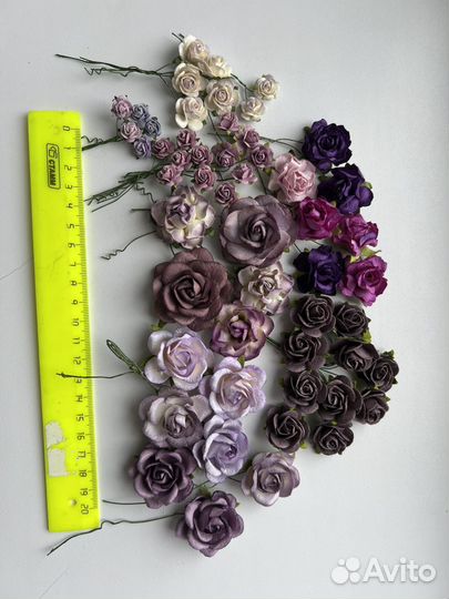 Цветы для скрапбукинга бумажные Тайланд