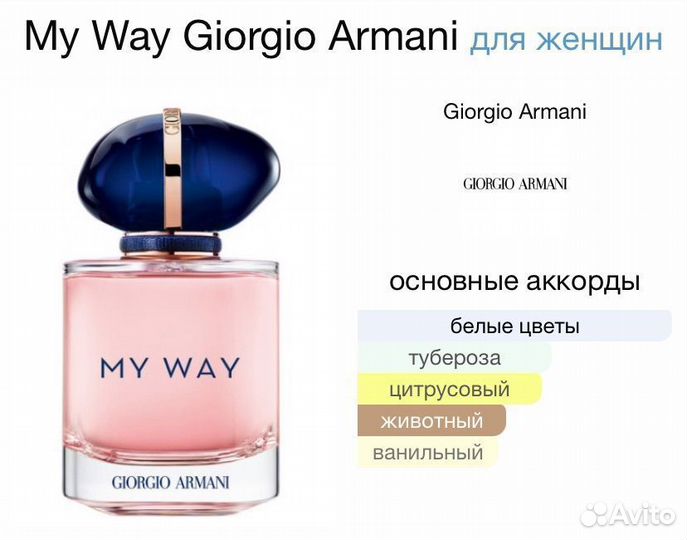Giorgio Armani My Way / Армани Май Вей / Вэй духи