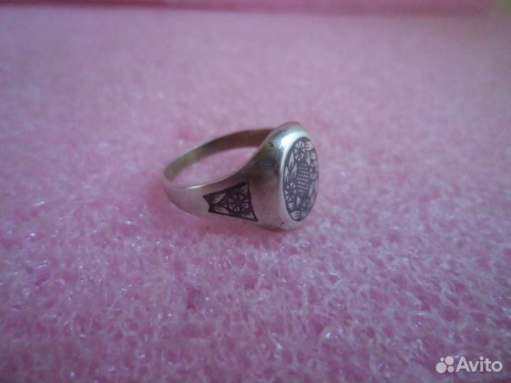 Кольцо серебряное. 875