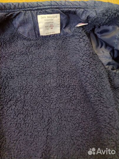 Джинсовка утепленная для девочки zara 98