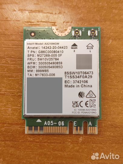WiFi модуль Intel AX210NGW