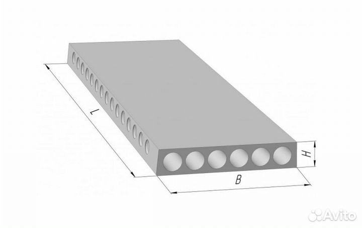 Плита перекрытия пк 18-15-8 1780*1490*220, 0,82т