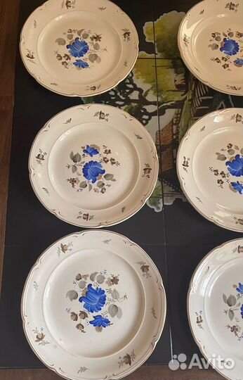 Сервиз столовый СССР 50 годы, Конаково зик 12 шт