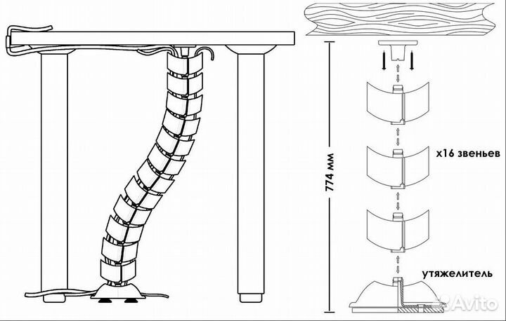 Вертикальный кабель канал для