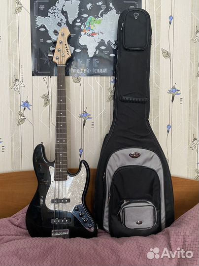Бас гитара aria stb-series и чехол