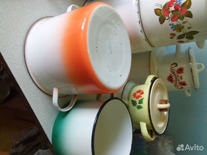 Кастрюли эмалир.СССР