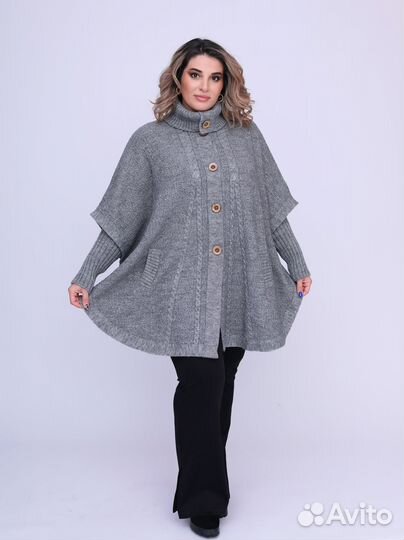 Пончо женское